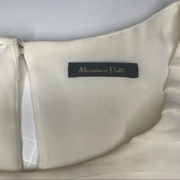 Massimo Dutti Cream Dress size 42/L - Picture 5 of 14